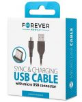 Кабел Forever - 3242, USB-A/Micro USB, 1 m, черен - 2t