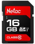 Карта памет Netac - 16GB, SDHC, Class10 - 1t