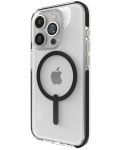 Калъф Zagg - Santa Cruz Snap, iPhone 15 Pro, прозрачен/черен - 3t