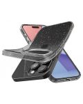 Калъф Spigen - Liquid Crystal Glitter, iPhone 15 Pro, Crystal Quartz - 3t