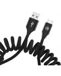Кабел Tellur - Extendable, USB-A/USB-C, 1.8 m, черен - 2t