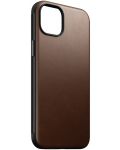 Калъф Nomad - Modern Leather, iPhone 15 Plus, кафяв - 5t