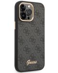 Калъф Guess - 4G Metal Camera Outline, iPhone 14 Pro, черен - 4t