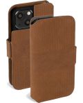 Калъф Krusell - Leather Wallet, iPhone 13 mini, кафяв - 1t