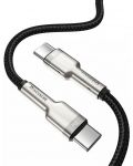 Кабел Baseus - Cafule, USB-C/USB-C, 2 m, черен/сребрист - 1t