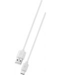 Кабел Ploos - 6566, USB-A/USB-C, 2 m, бял - 1t