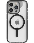 Калъф Zagg - Santa Cruz Snap, iPhone 15 Pro, прозрачен/черен - 1t