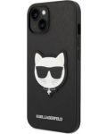 Калъф Karl Lagerfeld - Saffiano Choupette Head, iPhone 14 Plus, черен - 5t