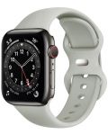 Каишка Techsuit - W031 Silicone, Apple Watch, 42/44/45/49 mm, сива - 1t