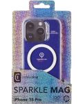 Калъф Cellularline - Sparkle Mag, iPhone 15 Pro, прозрачен - 2t