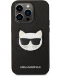 Калъф Karl Lagerfeld - Saffiano Choupette Head, iPhone 14 Pro Max, черен - 1t