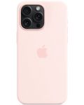Калъф Apple - Silicone MagSafe, iPhone 15 Pro Max, Light Pink - 4t