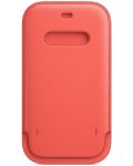 Калъф Apple - Leather Sleeve MagSafe, iPhone 12/12 Pro, Pink Citrus - 2t