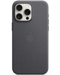 Калъф Apple - FineWoven MagSafe, iPhone 15 Pro Max, черен - 3t