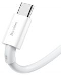 Кабел Baseus - Superior, USB-A/USB-C, 2 m, бял - 2t