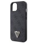 Калъф Guess - Strass Triangle Metal Logo, iPhone 15, сив - 6t