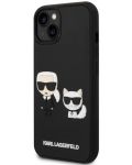 Калъф Karl Lagerfeld - Karl and Choupette, iPhone 14/13, черен - 2t