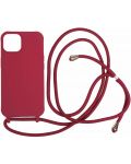 Калъф Mobile Origin - Lanyard, iPhone 14, Cherry - 1t