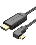 Кабел Vention - CGVBG, Right Angle, USB-C/HDMI, 1.5m, черен - 1t