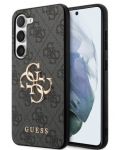 Калъф Guess - PU 4G Metal Logo, Galaxy S23, сив - 2t