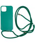 Калъф Mobile Origin - Lanyard, iPhone 14, Dark Green - 1t