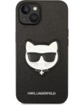 Калъф Karl Lagerfeld - Saffiano Choupette Head, iPhone 14 Plus, черен - 1t