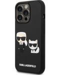 Калъф Karl Lagerfeld - Karl and Choupette, iPhone 14 Pro, черен - 2t