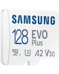 Карта памет Samsung - EVO Plus, 128GB, microSDXC, Class10 + адаптер - 3t