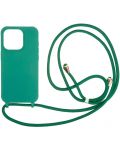 Калъф Mobile Origin - Lanyard, iPhone 15 Pro, Dark Green - 1t