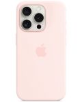 Калъф Apple - Silicone MagSafe, iPhone 15 Pro, Light Pink - 1t