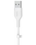 Кабел Belkin - Boost Charge, silicone, USB-A/USB-C, 2 m, бял - 3t
