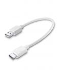 Кабел Cellularline - 4440, USB-A/USB-C, 0.15 m, бял - 1t