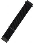 Каишка Xmart - Watch Band Fabric, 22 mm, Dark Black - 1t