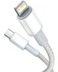 Кабел Baseus - High Density, USB-C/Lightning, 2 m, бял - 1t