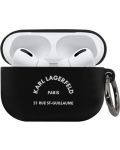 Калъф за слушалки Karl Lagerfeld - Rue St Guillaume, AirPods Pro, черен - 1t