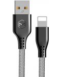 Кабел Xmart - Warrior, USB-A/Lightning, 1.2 m, сив - 1t