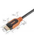 Кабел Vivanco - 42959, HDMI/HDMI с Ethernet, 2m, оранжев/черен - 3t