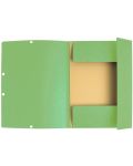 Картонена папка Exacompta - с ластик и 3 капака, светолозелена - 2t