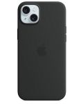 Калъф Apple - Silicone MagSafe, iPhone 15 Plus, черен - 1t