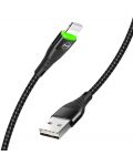 Кабел Xmart - Flash, USB-A/Lightning, 1.2 m, черен - 2t