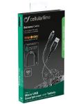 Кабел Cellularline - Tetra Force, USB-A/Micro USB, 1.2 m, черен - 2t