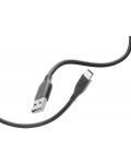 Кабел Cellularline - Soft, USB-A/USB-C, 1.2 m, черен - 2t