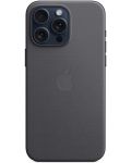 Калъф Apple - FineWoven MagSafe, iPhone 15 Pro Max, черен - 2t