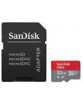 Карта памет SanDisk - Ultra, 32GB, microSDHC, UHS-I + адаптер - 1t