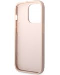 Калъф Guess - PU 4G Metal Logo, iPhone 14 Pro Max, розов - 5t