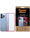 Калъф PanzerGlass - ClearCase, iPhone 13 Pro, прозрачен/червен - 3t