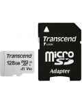 Карта памет Transcend - 128GB, microSD, UHS-I + адаптер - 1t