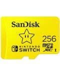 Карта памет SanDisk - 256GB, microSDXC, за Nintendo Switch, UHS-I - 1t