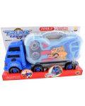 Детска играчка - Камионче, с куфарче, синьо, 37 cm - 1t