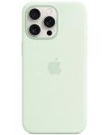 Калъф Apple - Silicone, iPhone 15 Pro Max, MagSafe, Soft Mint - 2t